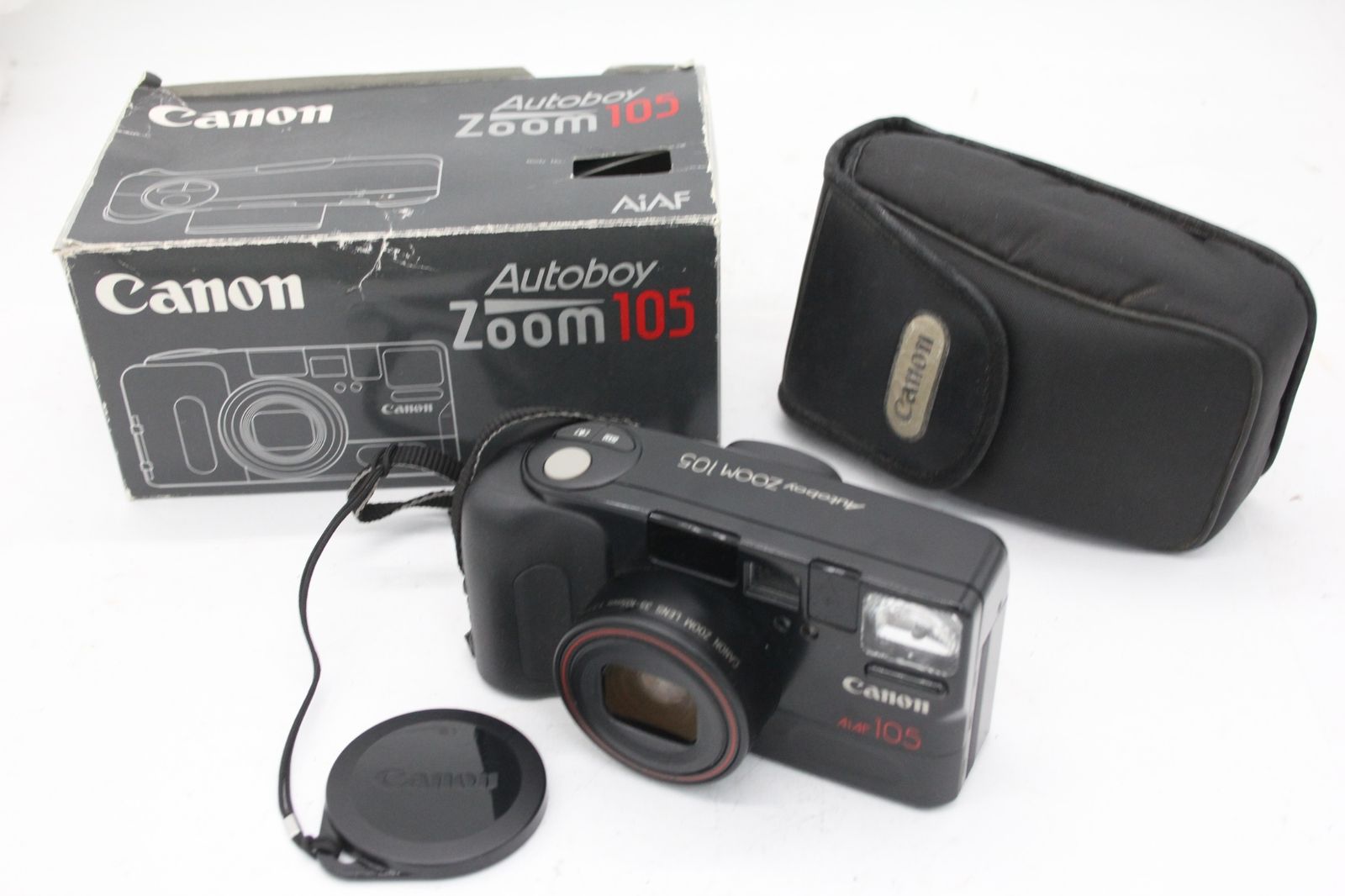【返品保証】 【元箱付き】キャノン Canon Autoboy ZOOM 105 Ai AF 35-105mm F3.5-8 ソフトケース付き コンパクトカメラ v5081