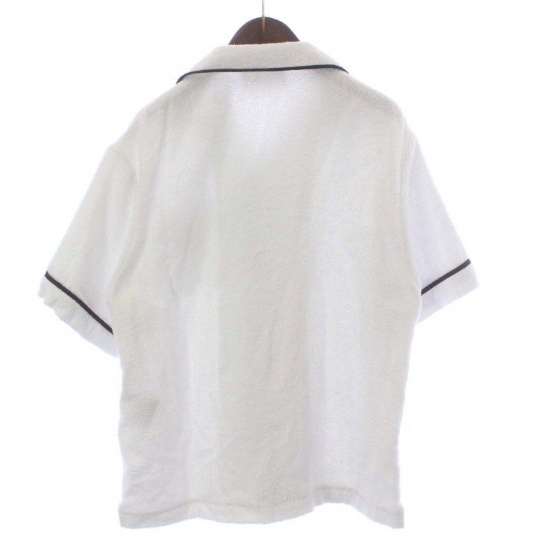 プラダ　コットンテリー　ボウリングシャツ　半袖　パイル　白　ホワイト　Lサイズ 楽天市場】PRADA プラダ 半袖シャツ コットンテリー ボウリングシャツ