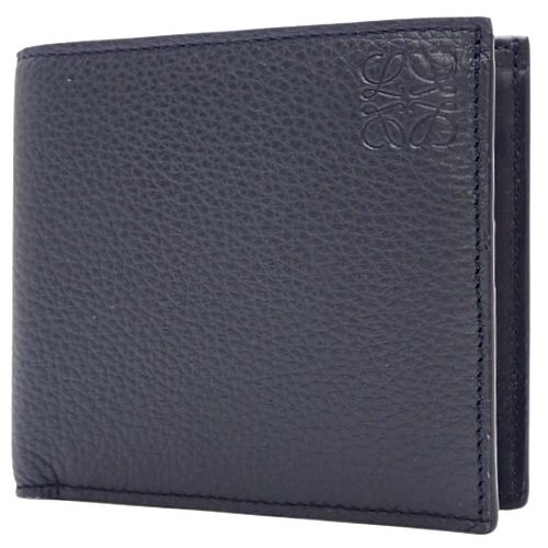 LOEWE 二つ折り財布 ネイビー バイフォールド コイン ウォレット 財布