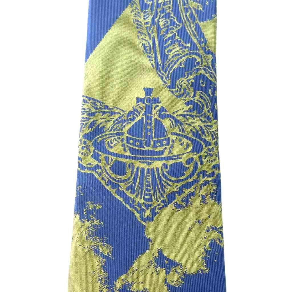 新品Vivienne Westwood シルク ネクタイ ゴールド オーブ 宇宙 ヴィヴィアンウエストウッド Vivienne Westwood 美品 ネクタイ