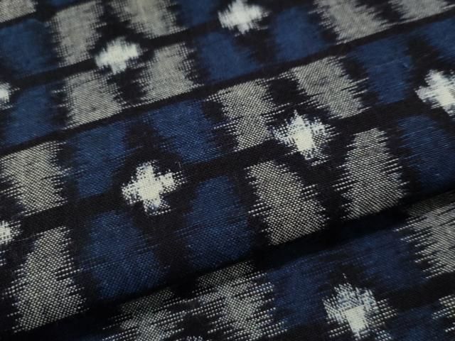 平和屋着物○久留米絣 単衣 吉祥花文 綿 逸品 CAAW7343yc