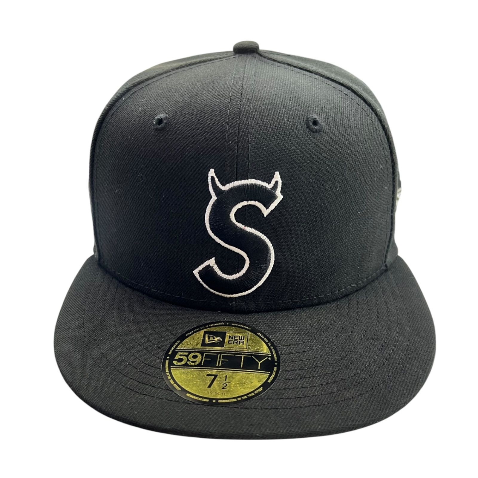Supreme 22fw S Logo New Era Black 7-1/2 59.6cm シュプリーム S ロゴ 