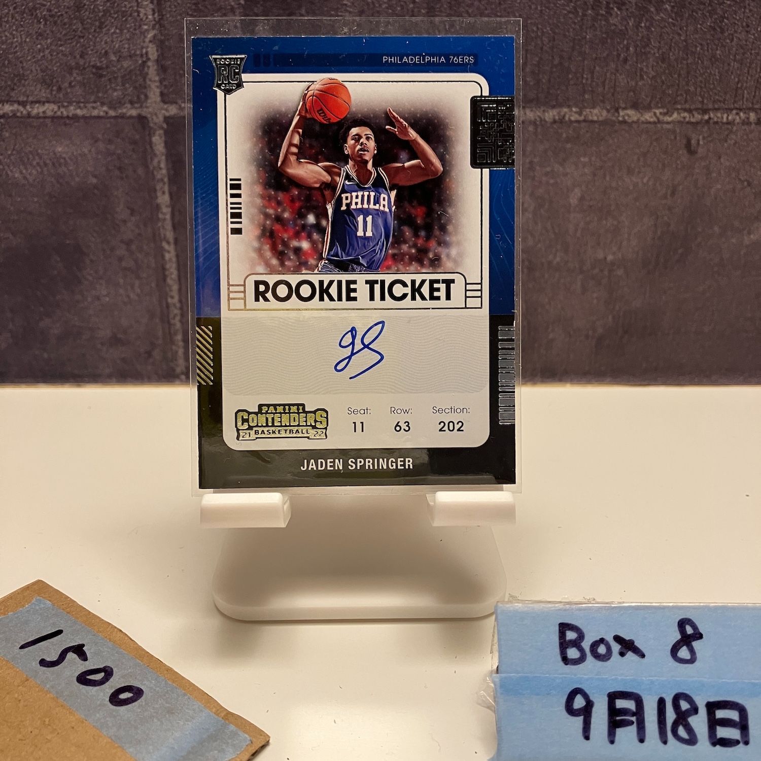 2021-22 Panini Contenders Jaden Springer サイン Philadelphia