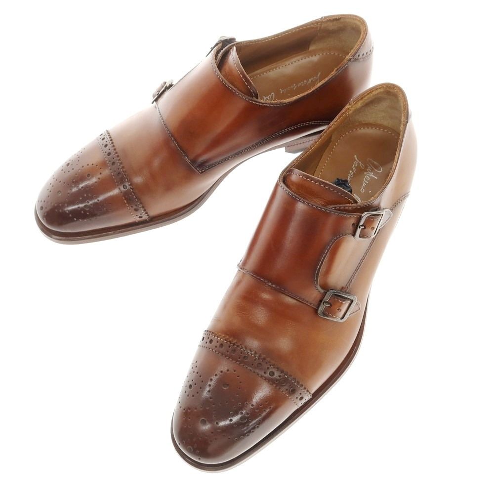 【中古】アントニオ マウリッツィ ANTONIO MAURIZI ダブルモンク ドレスシューズ ブラウン【サイズ40】【メンズ】