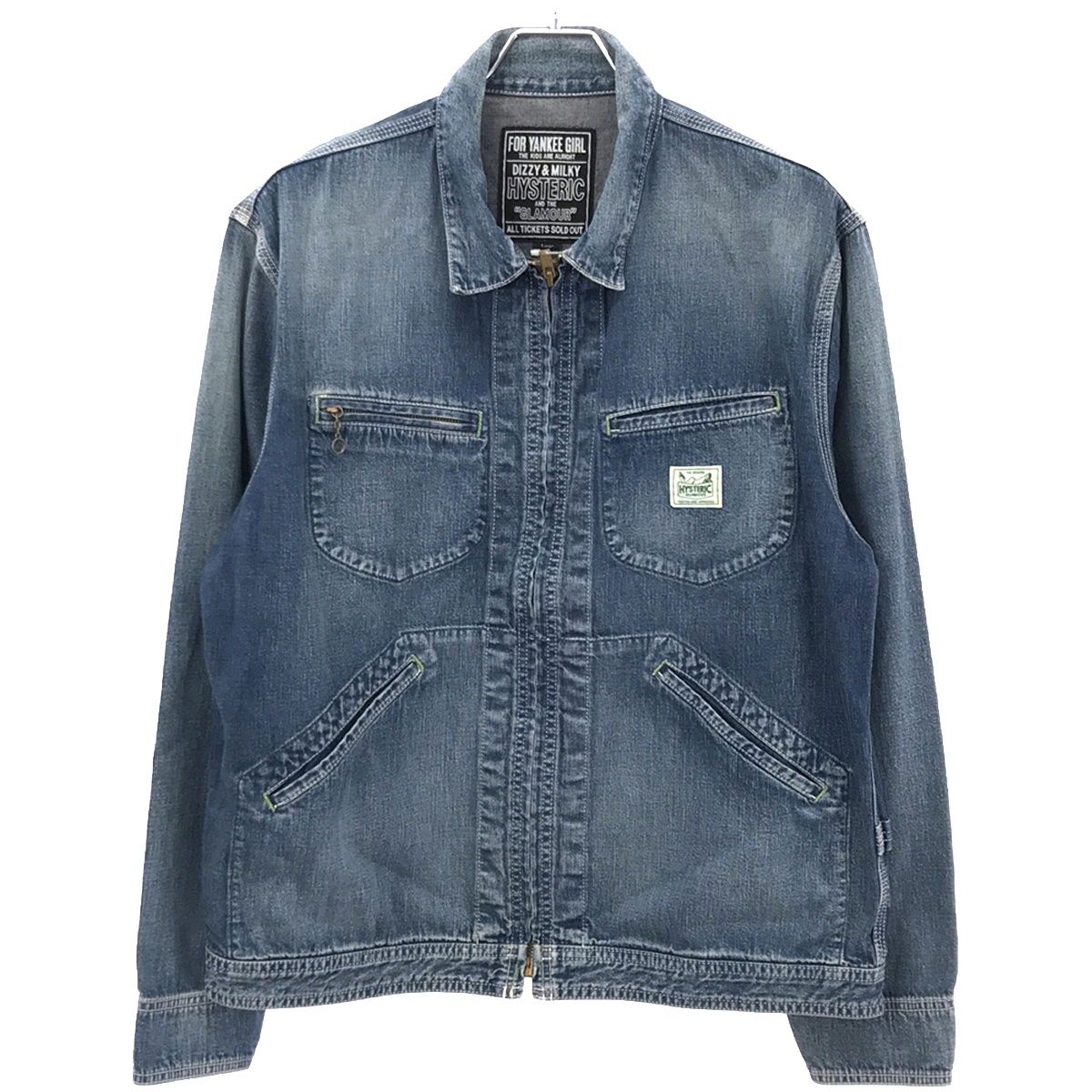 HYSTERIC GLAMOUR ヒステリックグラマー 22SS ジップアップデニム 