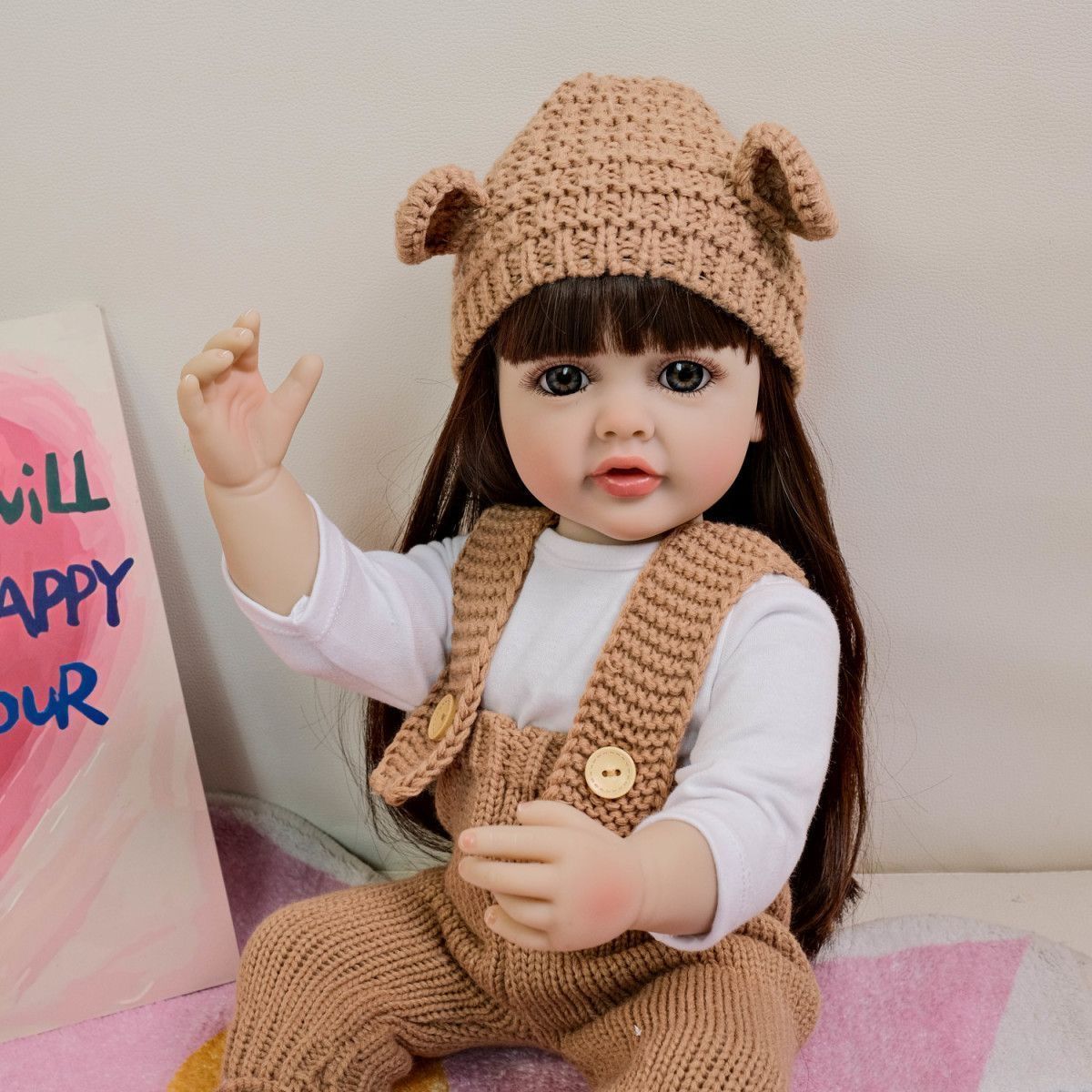 赤ちゃん 人形 Reborn Doll 55cm 赤ちゃんリボーンドールデビュー フルシリコンドール ビニールリアル シリコンリボーンベビードールベビードール 赤ちゃん人形女の子プリンセス服手作りのクリスマスの誕生日プレゼント 贈り物