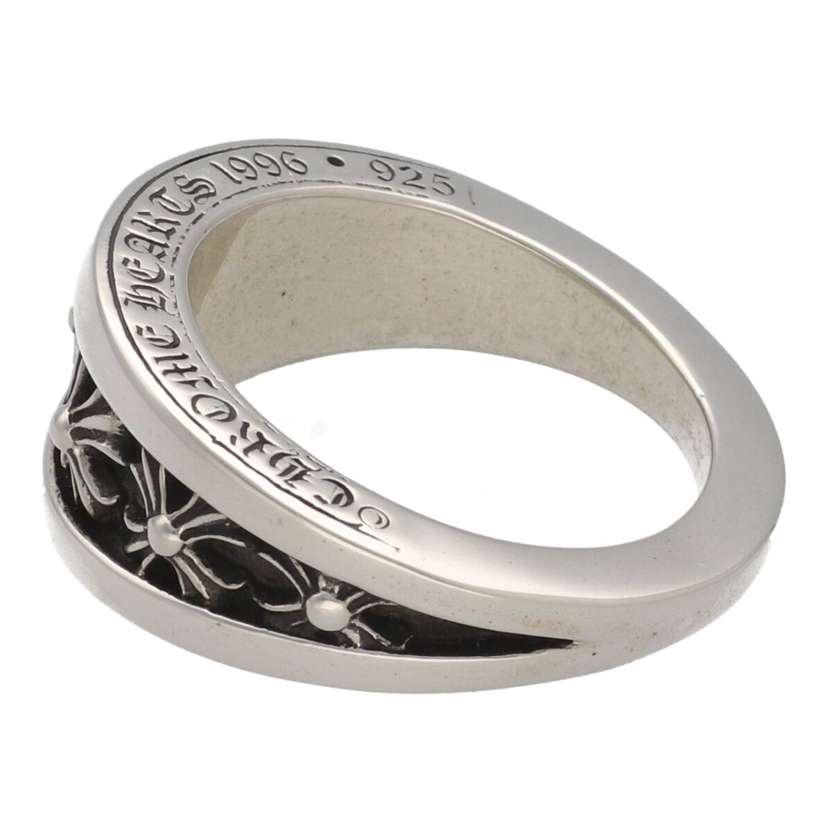中古】 CHROME HEARTS クロムハーツ ナローV バンド CHプラス リング 