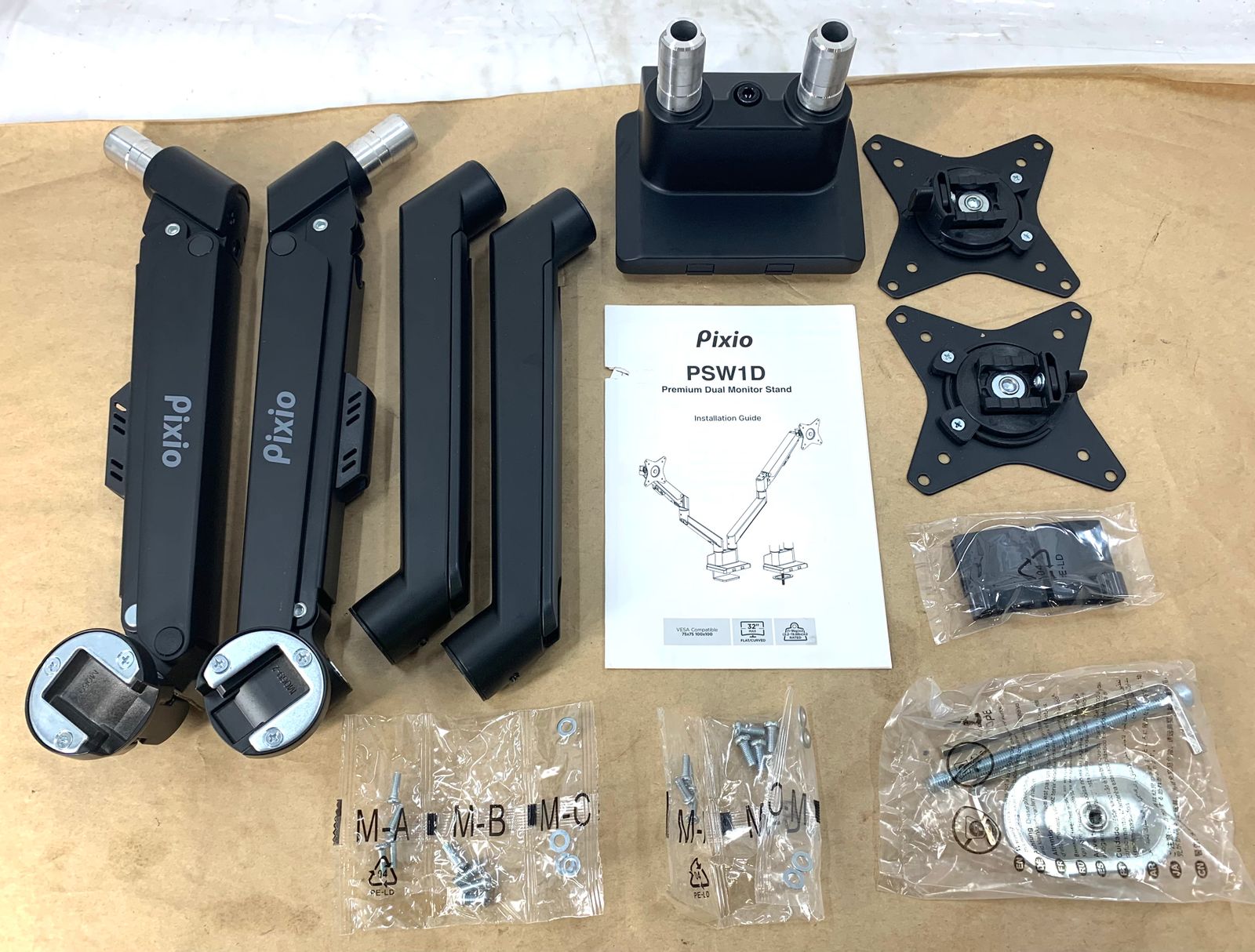 PSW1DBK デュアルモニターアーム