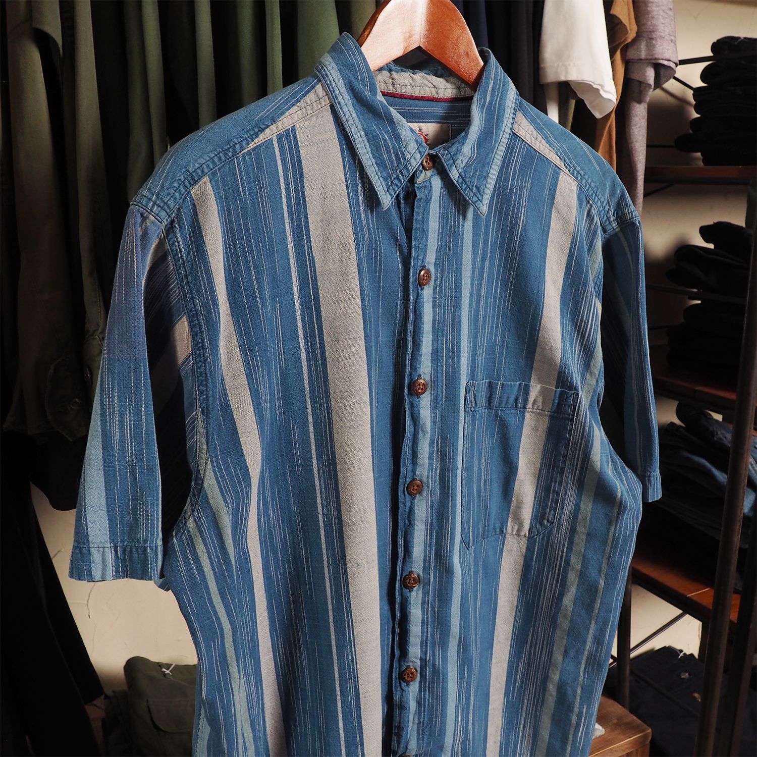 【専用】90s THE TERRITORY AHEAD 長袖シャツ ストライプ 楽天市場】UNUSED アンユーズド ストライプシャツ 長袖 シルク混