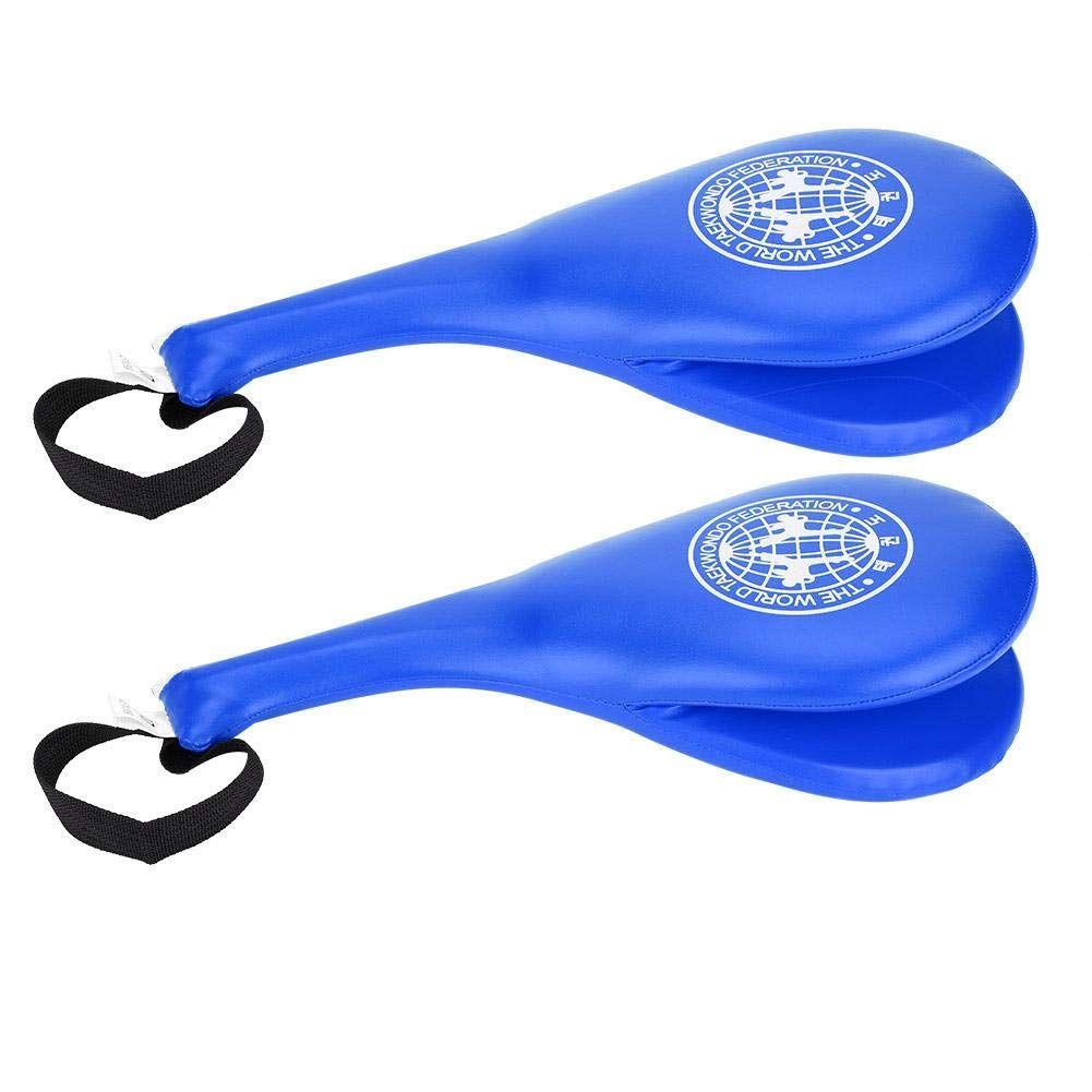 格闘技 パンチングミットテコンドー ミット 空手 ターゲット ボクシング ターゲット トレーニング テコンドーキックパッド ハンドミット 1ペア パッド ブルー VGEBY1