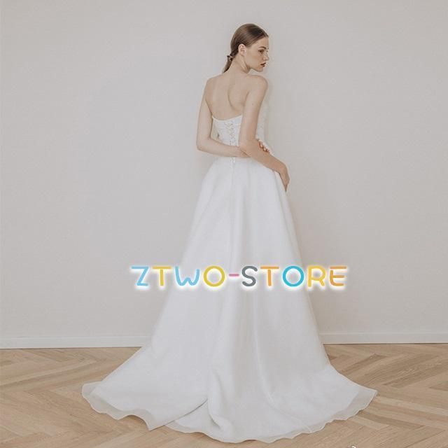 ウェディングドレス オフショルダー ウェディングドレス 大きいサイズ 3L 4L 小さいサイズ ウェディングドレス 二次会 シンプル 上品 前撮WP 929 FFCRYSTALESIA_COM