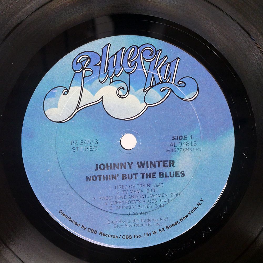 Banks　ジャケット直筆サイン入りカラーレコード 米 US盤 JOHNNY WINTER/NOTHIN' BUT THE BLUES/BLUE SKY PZ34813