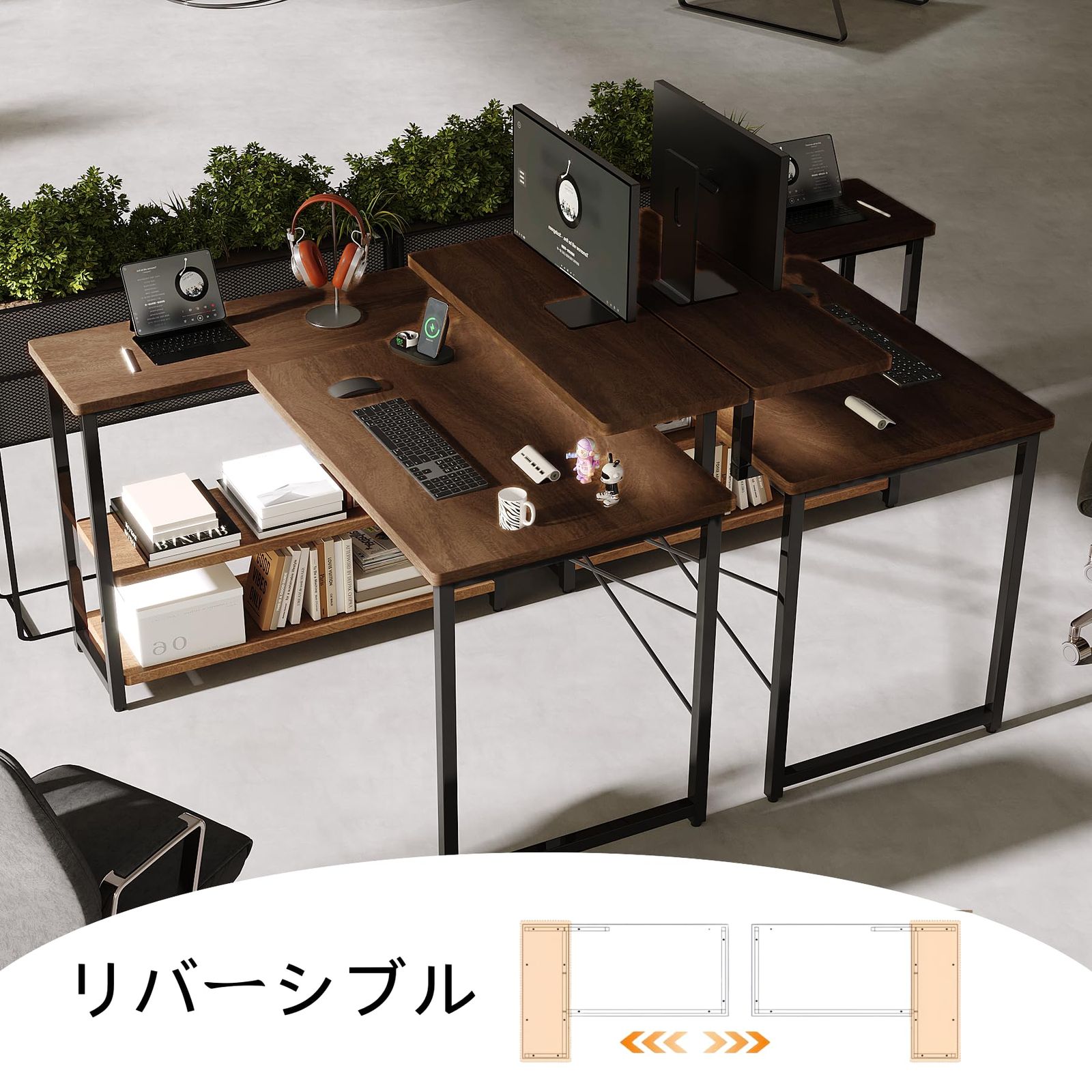 ゲーミングデスクワークデスクL字デスク