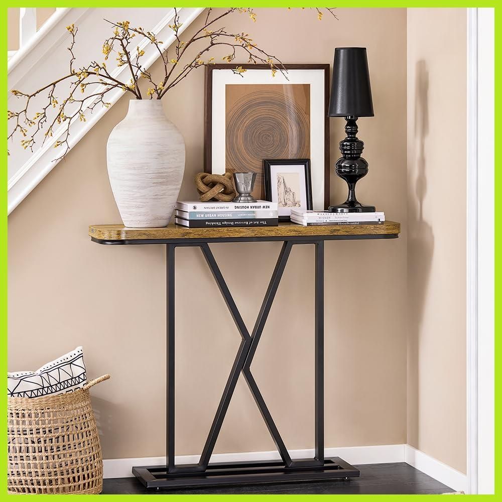 アンティーク調コンソールテーブル天然杢無垢サイドテーブル引出し付き　猫脚スタイル　クラシックデザイン コンソールテーブル 玄関用無垢材コンソールテーブル、素朴なブラウン