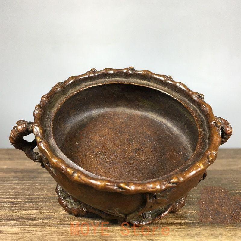 銅炉 香炉【福地洞天】 三足竹節紋香炉 宣徳炉 茶道香道具 工芸品 置物 銅炉 香炉【福地洞天】 三足竹節紋香炉 宣徳炉 茶道香道具 工芸