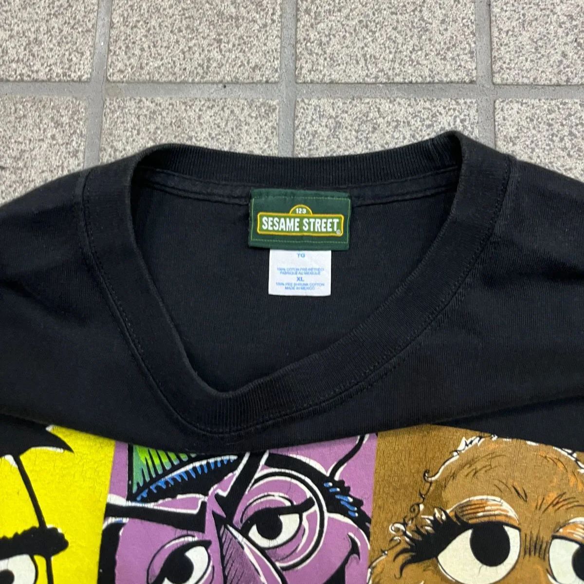 セサミストリート Tシャツ 黒 90s 00s エルモ オフシャル - メルカリ