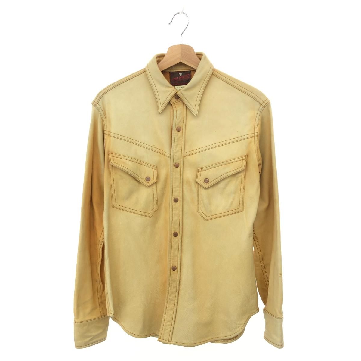 JOE McCOY ジョーマッコイ レザーシャツ サイズ15 キャメル ベージュ