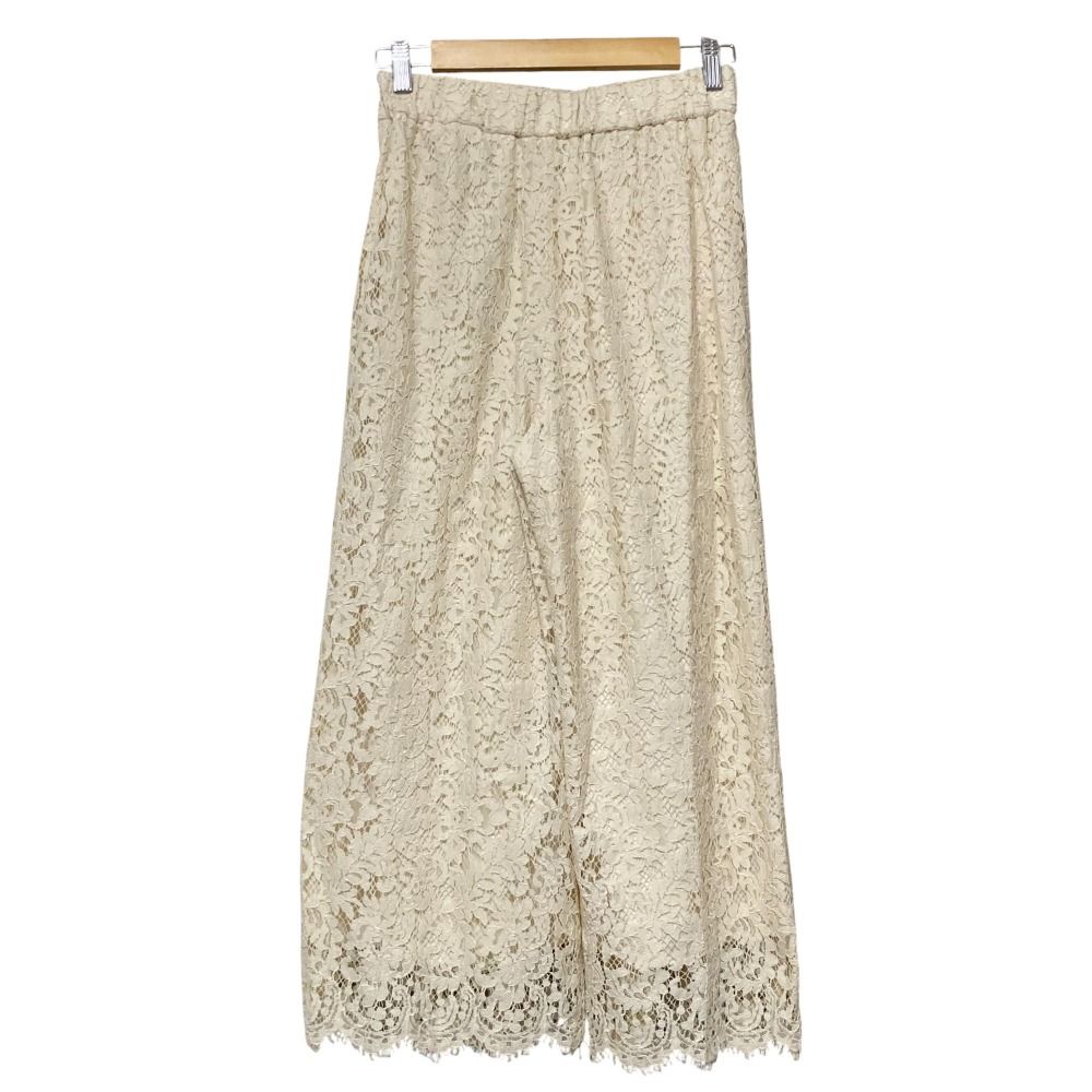 326】アナイ リーフモチーフレースタイト スカート アイボリー 38