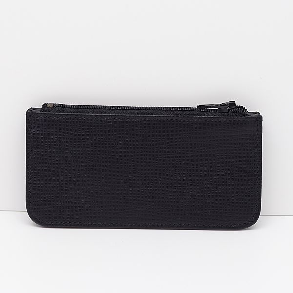 美品 ハンティングワールド ブラック/黒 レザー コインケース