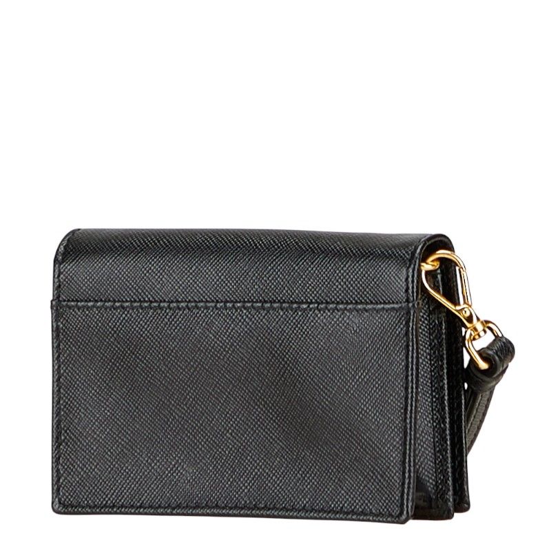 プラダ サフィアーノ カードケース 名刺入れ 1M1439 ブラック レザー レディース PRADA 234-32572