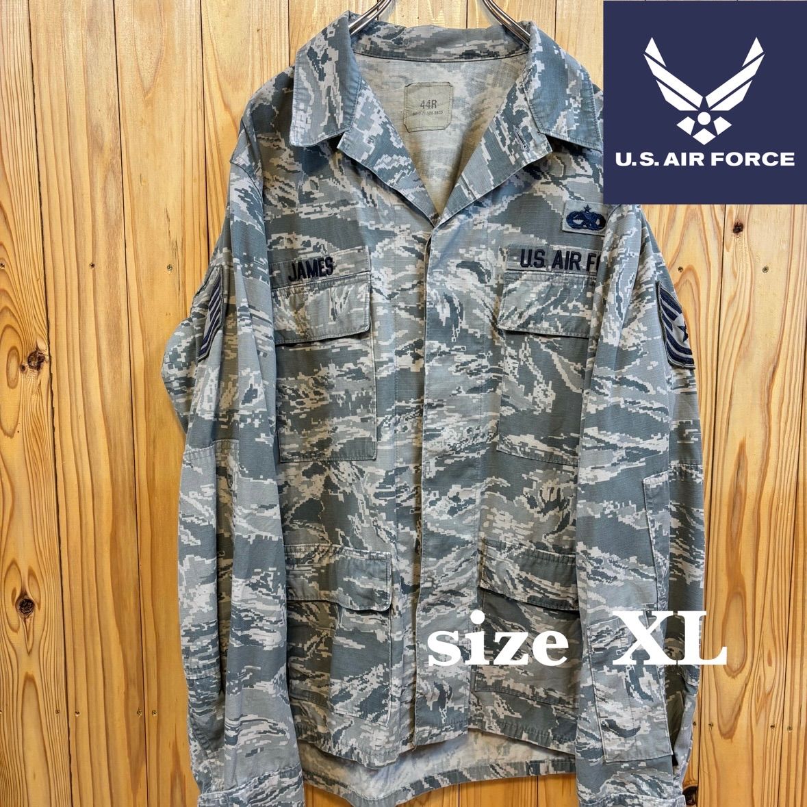 古着】ミリタリージャケット(US-AIRFORCE)XL カモフラ エア