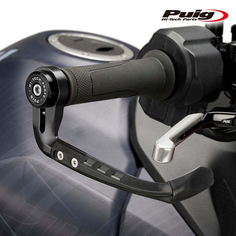 Puig 21993N BRAKE LEVER PROTECTOR RAW BLACK 汎用 プーチ ブレーキレバープロテクター