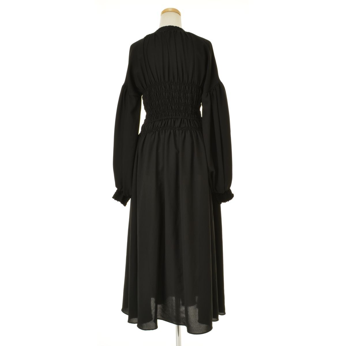 36【ENFOLD】300FA133-0830 PEライトジョーゼット DRESS マキシ長袖 