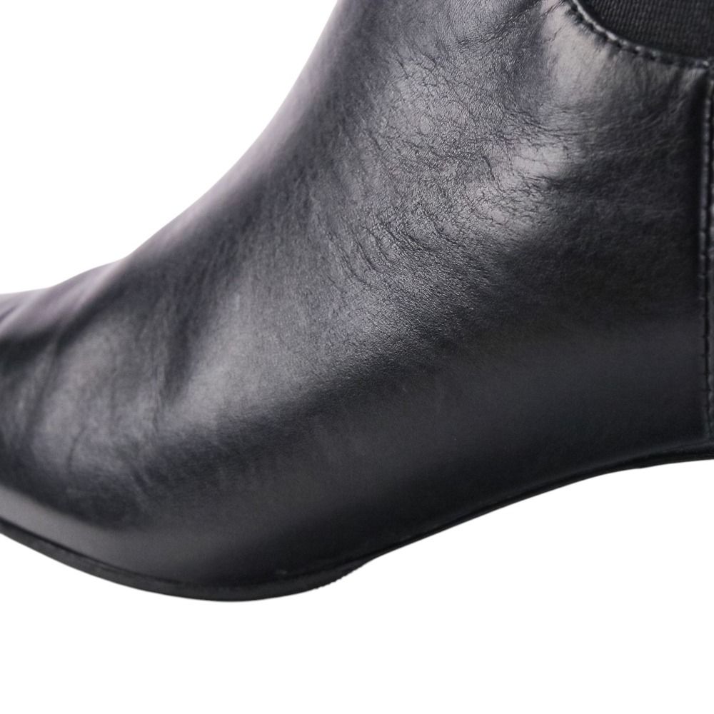 美品 TOTEME トーテム Mid Heel Leather Boot レザー サイドゴア