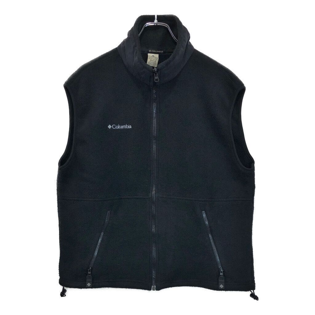 6WE342 90's columbia フリースベスト ドローコード付 90s USA製 Columbiaコロンビア ネイティブ柄 フリースベスト L-L