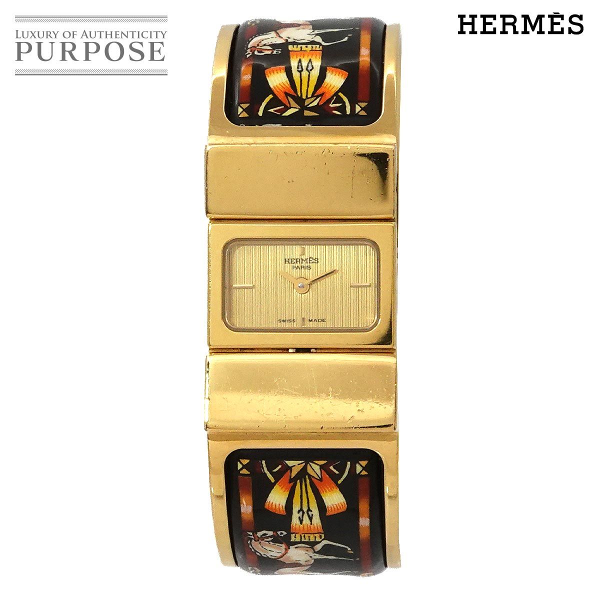 ☆HERMES☆ロケ バングルウォッチ 七宝焼 【公式通販】