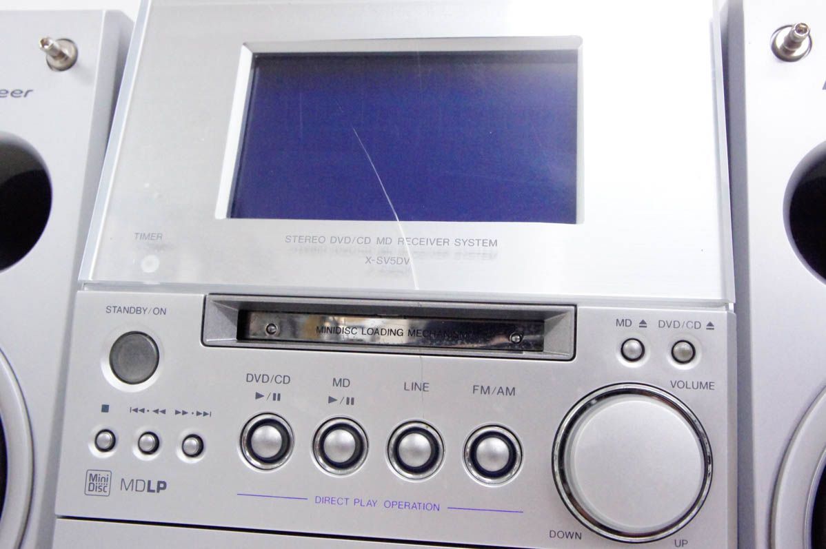 オーディオ機器 【】Pioneerパイオニア DVD/MDミニコンポーネント 