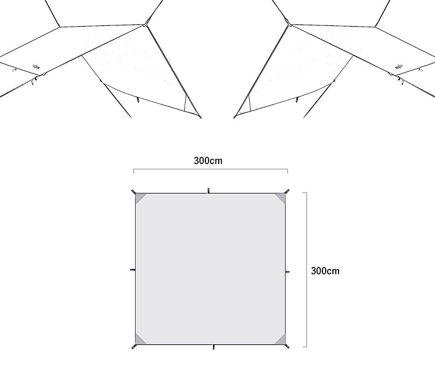 人気商品】超軽量携帯便利タープセットキャンプ用品 2-6人用品 多機能タープ 日焼け紫外線カット 3×3m キャンプタープUV アウトドア防水タープ  (ブラック) 天幕シェード AUWOO - メルカリ