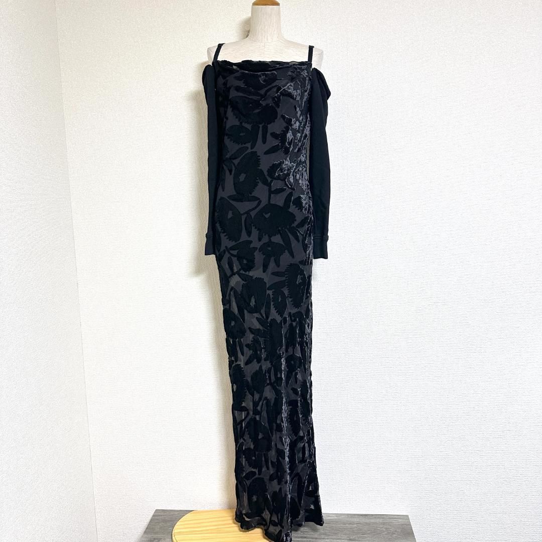 Alexander McQueen キャミワンピース ブラック McQ Alexander Mcqueen マックキューアレキサンダーマックイーン