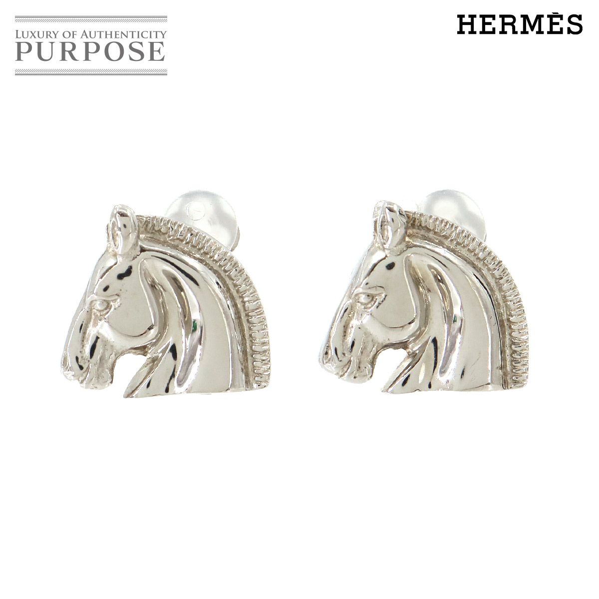 エルメス HERMES ホース 馬 イヤリング シルバー アクセサリー Horse 