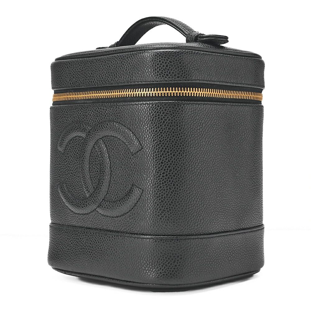 CHANEL シャネル ココマーク バニティ ハンドバッグ キャビアスキン 黒 ゴールド金具 レディース バッグ レディース 送料無料