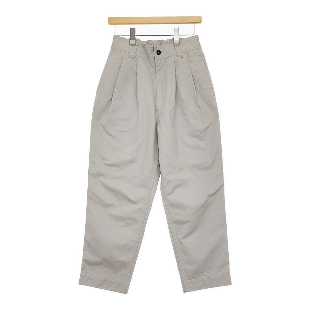 MHL. 595-5143501 WASHED COMPACT COTTON 定価30910円 サイズ2 パンツ 25SS ライトグレー レディース エムエイチエル 5-0429M♪