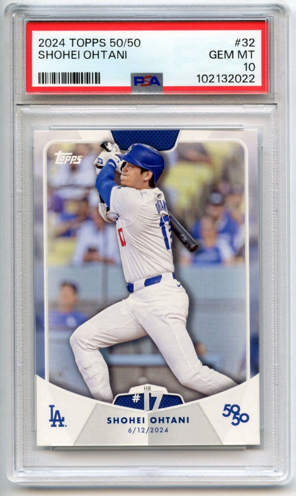 PSA鑑定カード］ PSA10 GEM MT 大谷翔平 2024 Topps 50/50 #32 HR #17