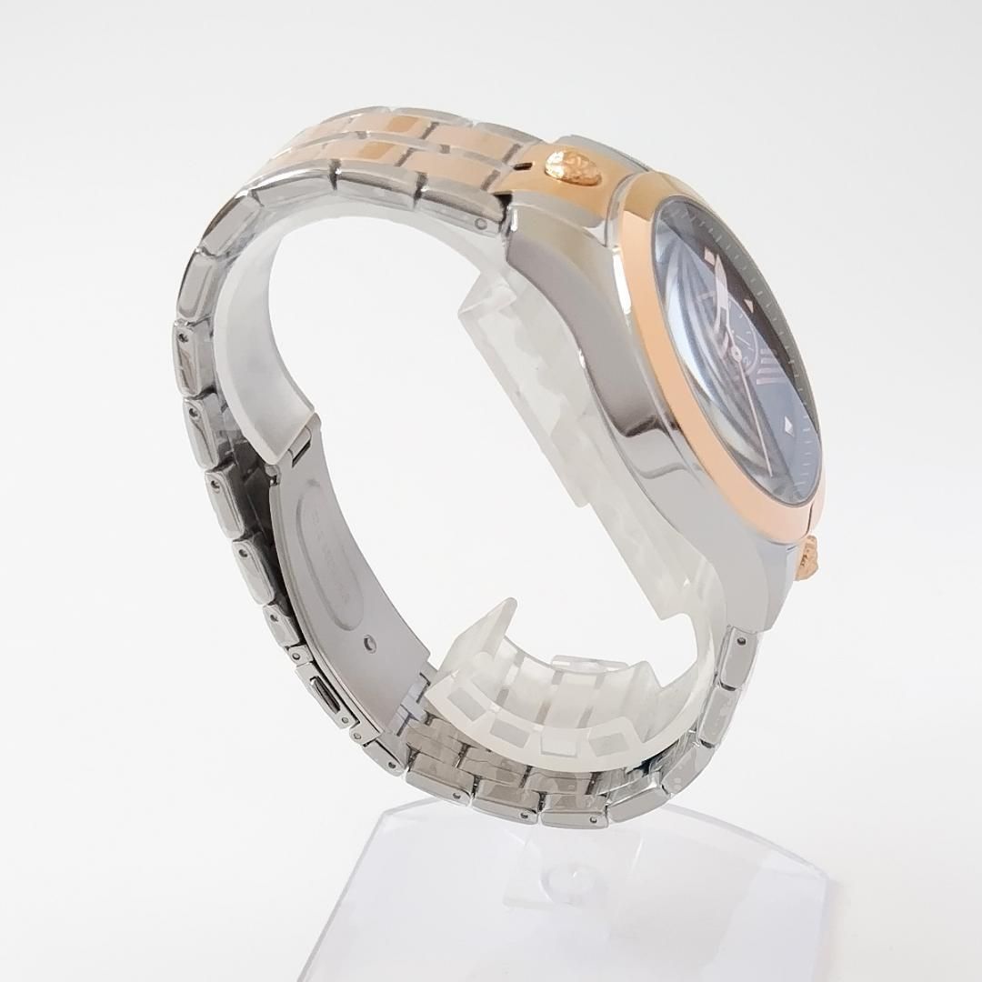 ダークグレー/ブロンズ新品ヴェルサス・ヴェルサーチ高級メンズ腕時計クォーツ茶