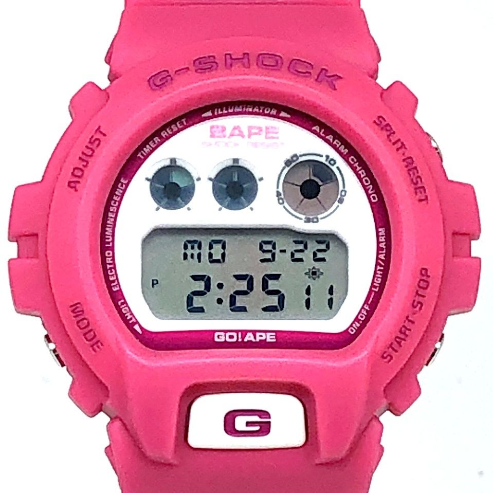 G-SHOCK ジーショック DW-6900 A BATHING APE BAPE エイプ ベイプ コラボモデル ピンク NFS 1000本 2006年12月発売