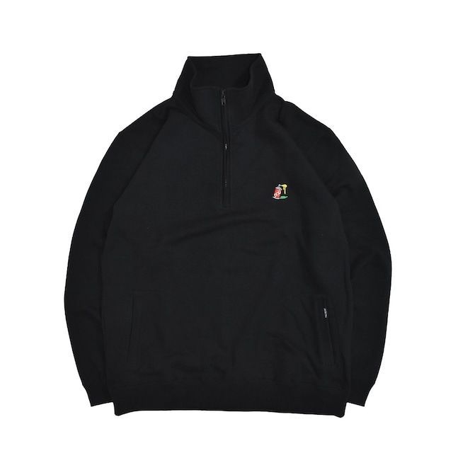 DOUBLE STEAL ] SPRAY HARF ZIP SWEAT / ダブルスティール ハーフ