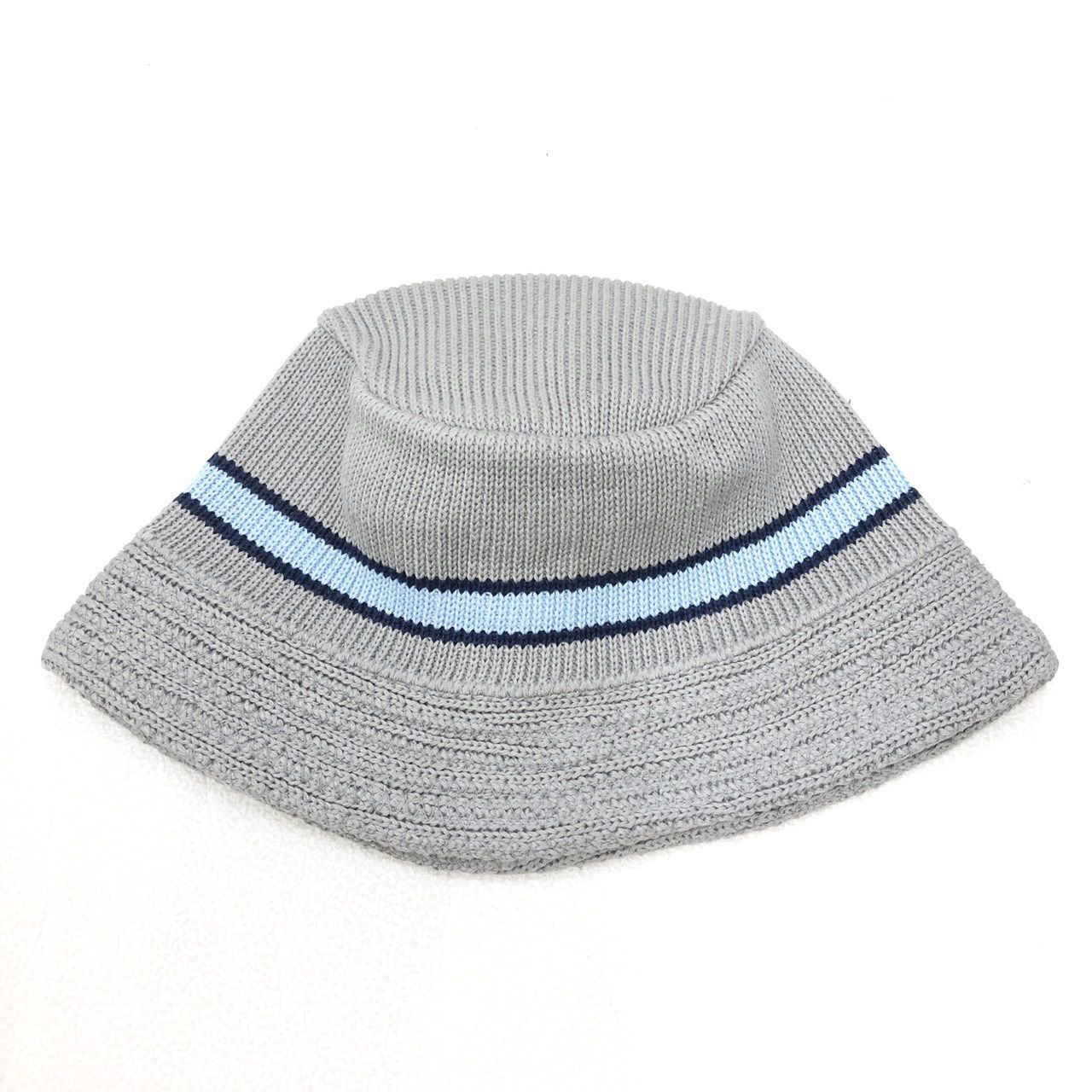 Deadstock】90～00's コットンニット クラッシャーハット グレー