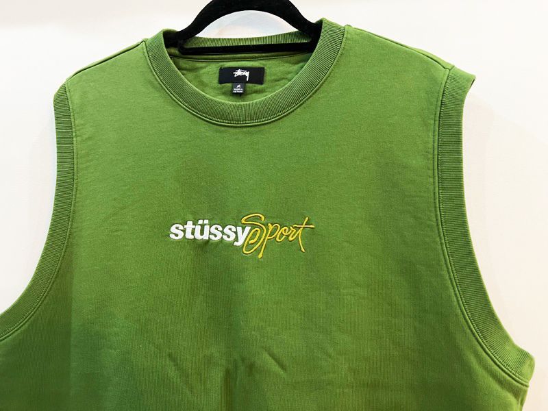 ☆美品!! STUSSY SPORT/ステューシー FLEECE VEST ロゴ刺繍