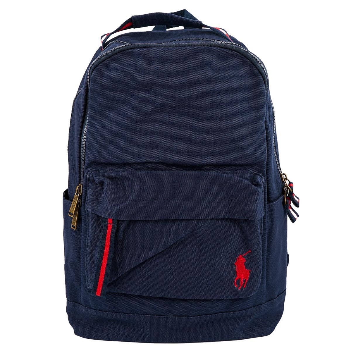Polo Ralph Lauren ポロラルフローレン バックパック 9AR015 Polo Ralph Lauren Backpack レディース 女性 メンズ 男性 ユニセックス 男女兼用 ジュニア BCV NEWPORT NAVY|Red