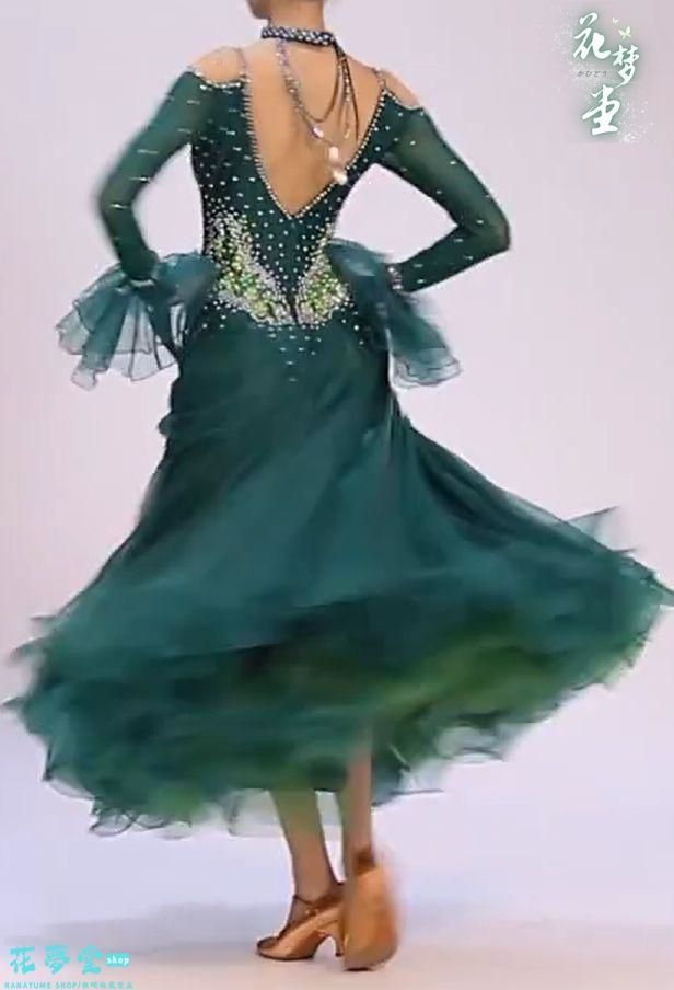 【お中元ギフト】 25年 社交ダンスドレス ドレス モダンダンス 刺繍 オーダーメイド 撮影会 舞台 イベント 花夢堂-105 【大歓迎】