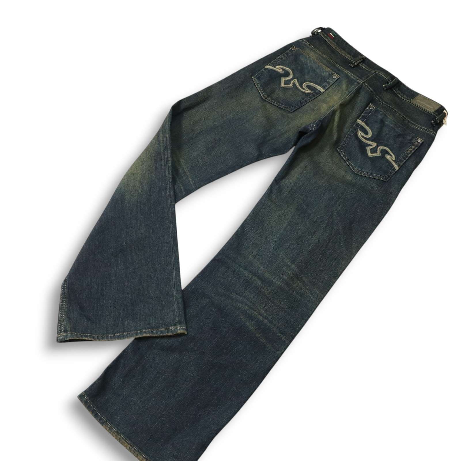 ディーゼル イタリア製 ブーツカット デニム 28 濃淡加工色落ち希少  