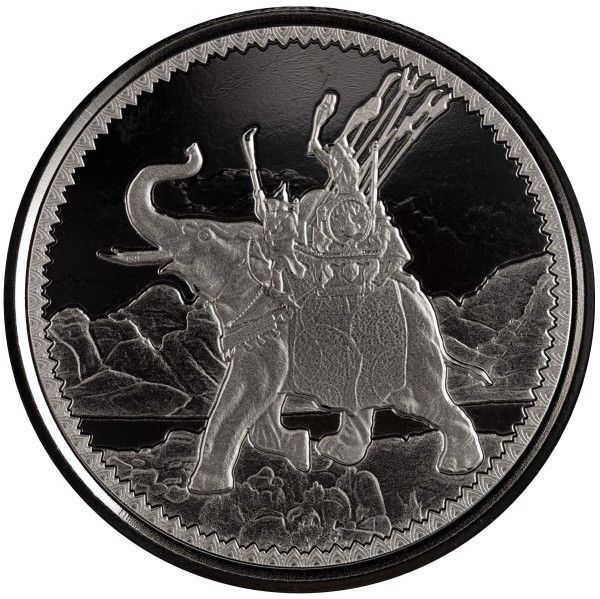 [保証書・カプセル付き] 2022年 (新品) ジブラルタル「戦象」純銀 1オンス 銀貨