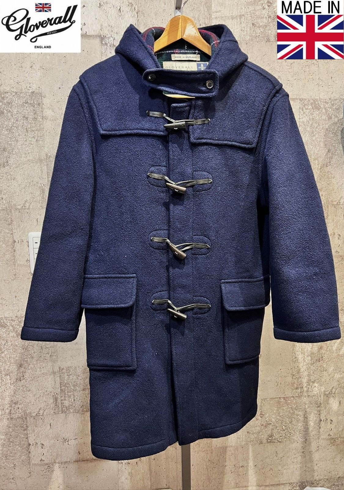 グローバーオール /ダッフルコート/ 白タグ/ 90s/イングランド製/ネイビー 英国製 90'S グローバーオール ダッフルコート 紺 36 GLOVERALL