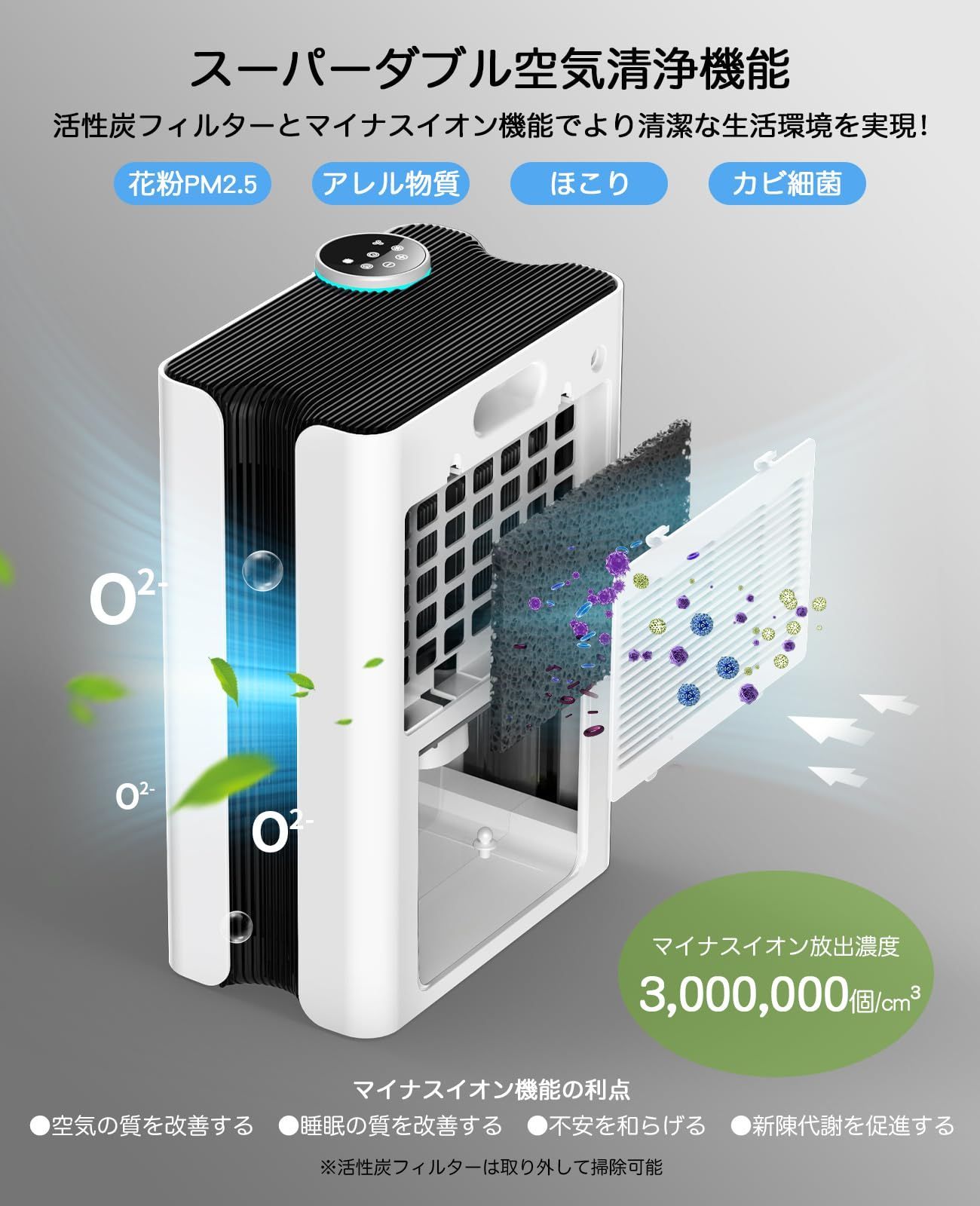 マイナスイオン付き