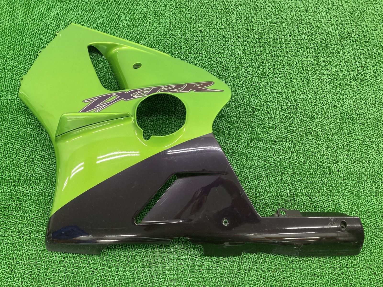 バイク ZX-12R サイドカウル 左 緑M/黒 カワサキ 純正 バイク 部品