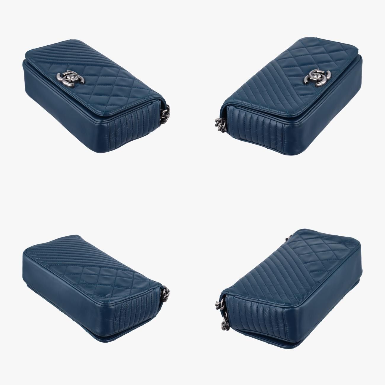 シャネルChanelココボーイ シングルフラップブルーレザーA9279620640700